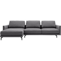 hülsta sofa Ecksofa hs.414 grau|schwarz 280 cm x 91 cm x 172 cm