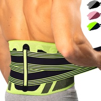 Feel Recovery Rückenbandage für Herren & Damen - Rückenstützgürtel für Arbeit & Sport - Unterstützung des unteren Rückens bei Ischias, Bandscheibenvorfall, Skoliose & Rückenschmerzen (L, Grün)