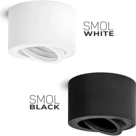 linovum SMOL LED Aufbauspot matt schwarz - flach & schwenkbar - Deckenspot inkl. wechselbarem LED Modul 5W neutralweiß 230V