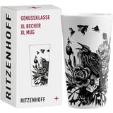 Ritzenhoff & Breker RITZENHOFF 3741001 Kaffee-Tasse XL 500 ml - Serie Genussklasse Nr. 1 - Porzellan-Becher mit Vogelmotiv - Designerstück