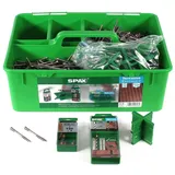 SPAX Aufbewahrungsbox Edelstahl 5 x 60 cm grün/weiß