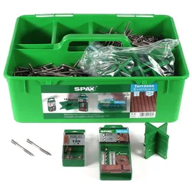 SPAX Aufbewahrungsbox Edelstahl 5 x 60 cm grün/weiß