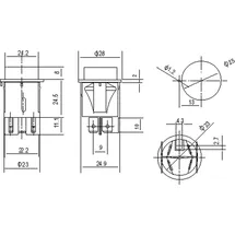 Wiltec Handtaster Kleinhebeanlage 600 W, Ersatz Drucktaster für Hebeanlage, Ersatzteil Schalter Abwasserhebeanlage