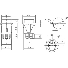 Wiltec Handtaster Kleinhebeanlage 600 W, Ersatz Drucktaster für Hebeanlage, Ersatzteil Schalter Abwasserhebeanlage