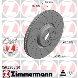 ZIMMERMANN 150.2958.20 Bremsscheibe COAT Z