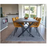 VCM Ebuy24, Essgruppe Tony 2 (7-teilig) (95 x 200 cm) - 2 Jahre Gewährleistung - mind. 14 Tage Rückgaberecht - Gelb
