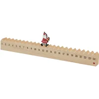 WALKING SANTA Holz-Adventskalender – Handbemalter Weihnachtsmann zum Weiterrücken – 24-Tage Countdown bis Weihnachten – Originelle Weihnachtsdeko & Geschenkidee für Kinder & Erwachsene