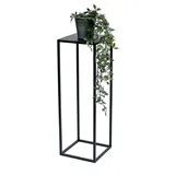 DanDiBo Ambiente DanDiBo Blumenhocker Metall Schwarz Eckig 70 cm Blumenständer Beistelltisch 96350 Blumensäule Modern Pflanzenständer Pflanzenhocker