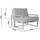 S-Style Loungesessel Elfriede Bouclé 84 x 81 x 89 cm Grau/Silber