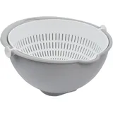 KEEEPER Stella 2-in-1 Schüssel und Sieb Groß grau