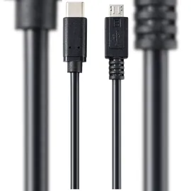 Renkforce USB-Kabel USB 2.0 USB-C® Stecker, USB-Micro-B Stecker 1.80 m Schwarz Gesamtschirm RF-5720396