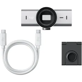 Logitech MX Brio Ultra Hellgrau/Silber, 4K/UHD (3840 x 2160) Webcam, Streaming, Office, KI-Optimierung, unterstützt Logi Options+