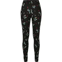 URBAN CLASSICS Ladies Soft AOP Leggings blackfloret, 5XL