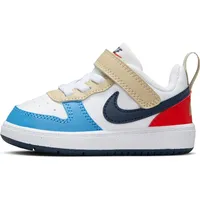 Nike Court Borough Low White/Thunder Blue-Lt Crimson, 25