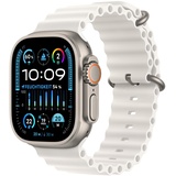 Apple Watch Ultra 2 GPS+Cellular 49 mm Titaniumgehäuse, Ocean Armband weiß One Size