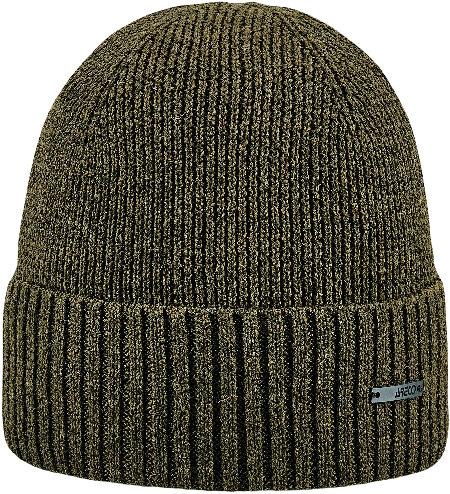 Areco Beanie Merino mit Fleecefutter, moos
