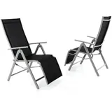 VCM Sonnenliege 59 x 113 x 74 cm Schwarz
