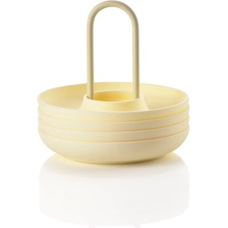 Zone Denmark - Singles Eierbecher mit Halter, limestone (4er-Set)