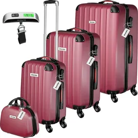 Tectake Koffer-Set 4-tlg. rot