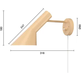 Louis Poulsen AJ Wandleuchte (E14) 14,5 cm beige