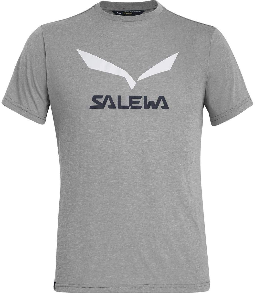 Salewa Herren Blusen und T-Shirts SOLIDLOGO Dry M S/Tee, Heather Grey, 46/S, 00-0000027018