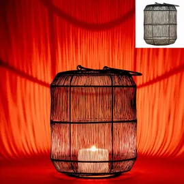Marrakesch Orient & Mediterran Interior Skandinavische Deko Windlicht Teelichthalter Kerzenhalter Stello Schwarz Gross