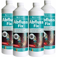 HOTREGA Abfluss Fix Konzentrat 1 Liter Sets - Abflussreiniger, Rohrreiniger, freier Abfluss, Mengen:4