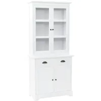 VidaXL Vitrinenschrank mit 4 Türen MDF Kiefer 80x40x180 cm