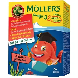 Möller's Omega-3 Gelee Fisch Erdbeere
