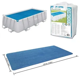 BESTWAY Flowclear PE Solarabdeckplane 380 x 180 cm blau