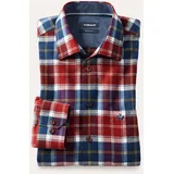 Walbusch Herren Sturmtief Flanell-Hemd Rot kariert