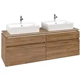 Villeroy & Boch Legato Waschtischunterschrank B67700RH 160x55x50cm, für 2 Waschtische, Kansas Oak