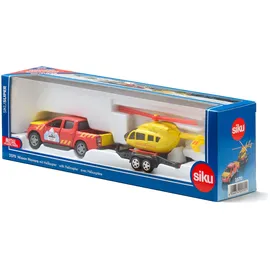 Siku 2570 - Nissan Navara mit Helikopter Rot/Gelb 1:50