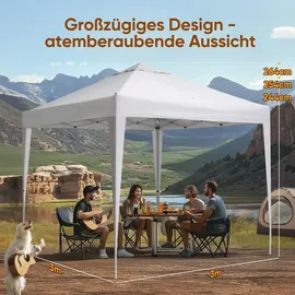 Quictent Faltpavillon 3 x 3 m inkl. 4 Seitenteile Grün