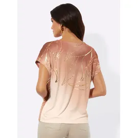 CREATION L Druck-Shirt in ecru-papaya-bedruckt | Gr.: 36