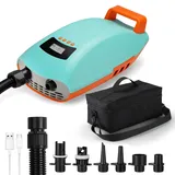 Swonder Seawolf SUP-Pumpe mit 9000mAh Akku, 2X Schnellere 20 PSI Elektrische Luftpumpe mit Doppelkolben, Zweistufen, Aktivem Kühlsystem für aufblasbares Paddleboard, Kajak