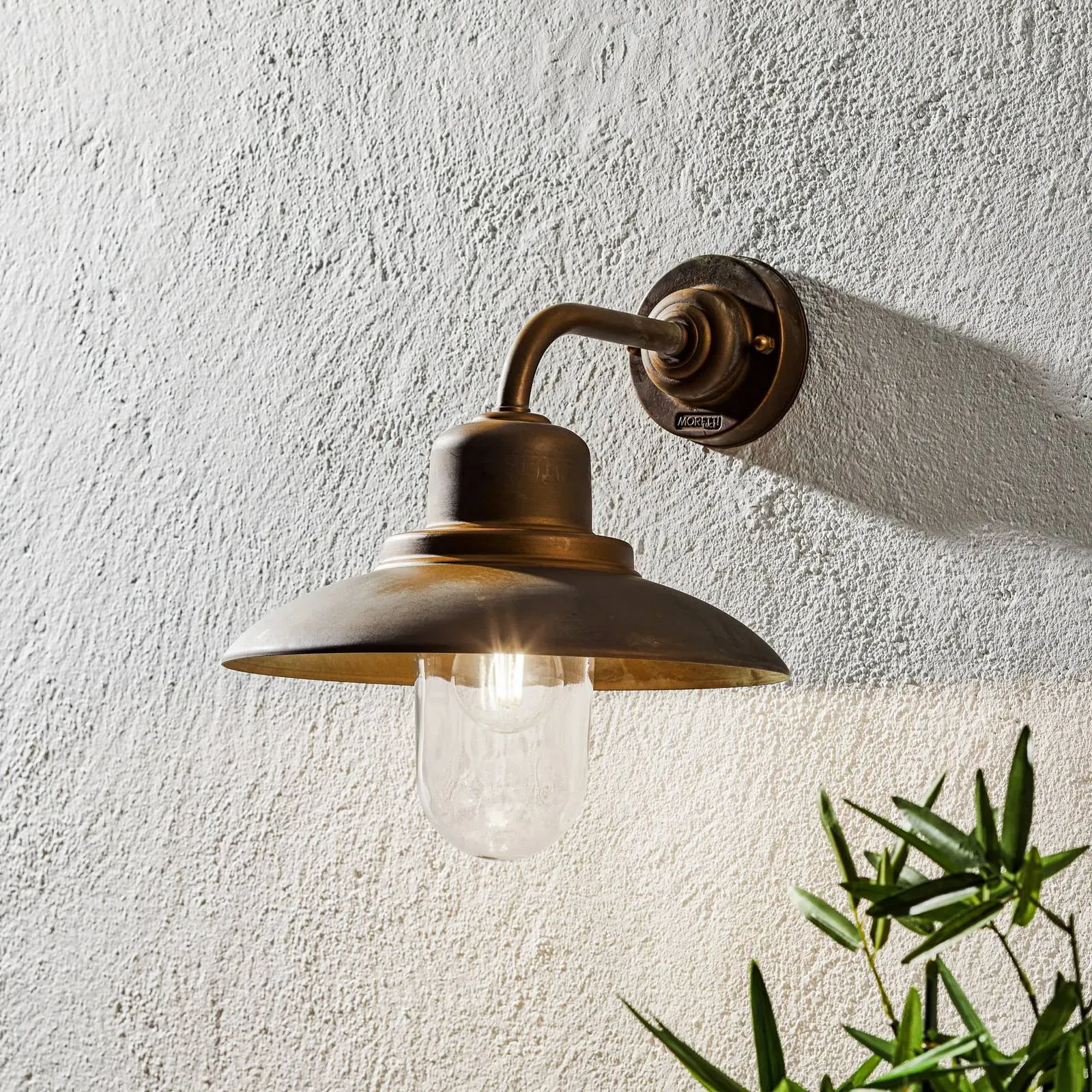 Moretti Luce Aussenwandleuchte SUSA, bronze / altmessing, Messing, Landhaus / Rustikal - cm - 36.5 cm - 35 cm
