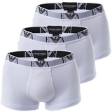 Emporio Armani Herren Shorts Vorteilspack - Trunks, Pants, Unterwäsche, Stretch Cotton weiß M