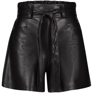 zero Damen Shorts in Leder-Optik Black Beauty,44 - 44