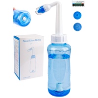 Nasendusche Set, 300ml Nasendusche Erwachsene, Nasenspülkanne und Temperaturmessaufkleber für Erwachsene und Kinder für eine effektive Reinigung der Nase bei Erkältungen und Allergien