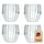 Intirilife Doppelwandiges Thermo Glas Set 4-tlg. 0,19 l