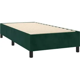 vidaXL Boxspringbett 100 x 200 cm Dunkelgrün