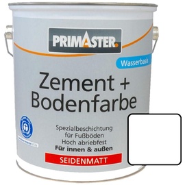 Primaster Zementfarbe und Bodenfarbe 750 ml RAL 9010 weiß seidenmatt
