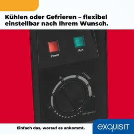 Exquisit Gefriertruhe, Kombigerät, 2-in-1, 99 Liter, Tiefkühltruhe, Kühlen, 4-Sterne-Gefrieren, Gefriertruhe klein, Toplader, Gefrierkorb, GT100-050E rot