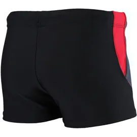 Aquarti Kurze Badehose Schwarz/Graphit/Rot 146