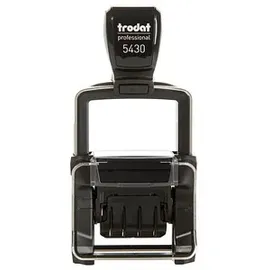 Trodat Datumstempel mit Text individualisierbar 5430 selbstfärbend schwarz mit Logo, 1 St. - Nachträglich per Gutschein personalisieren
