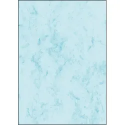 Sigel Designpapier Marmor A4 90g/qm VE=100 Blatt blau