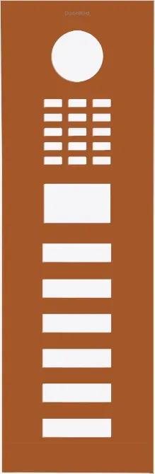 DoorBird D2106V Frontblende Orangebraun, Edelstahl, pulverbeschichtet, seidenmatt