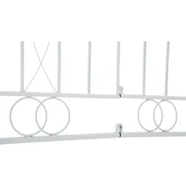 CLP Gartenzäune Mangold 4er Set Metall 60 x 30 cm Weiß