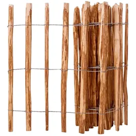 vidaXL Staketenzaun 90 x 500 cm Haselnuss